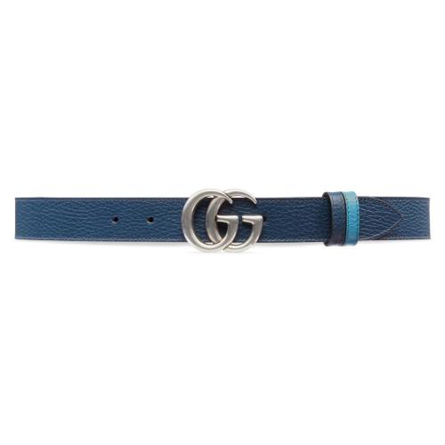  GUCCI古驰 22年秋冬 男士 双G带扣双面窄版腰带 643847 CAO2N 4492 预定商品2-6周发货