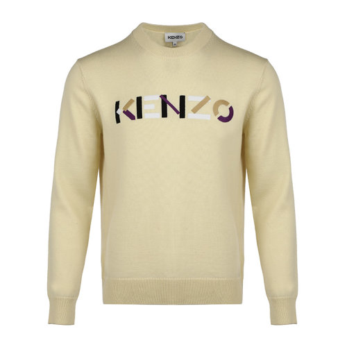 KENZO/高田贤三字母刺绣羊毛宽松男士针织衫/毛衣FB65PU639