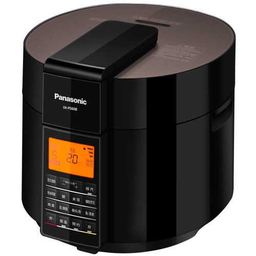 Panasonic/松下 电饭煲多功能电压力锅家用 智能三段压力锅6L 黑色 SR-PS608
