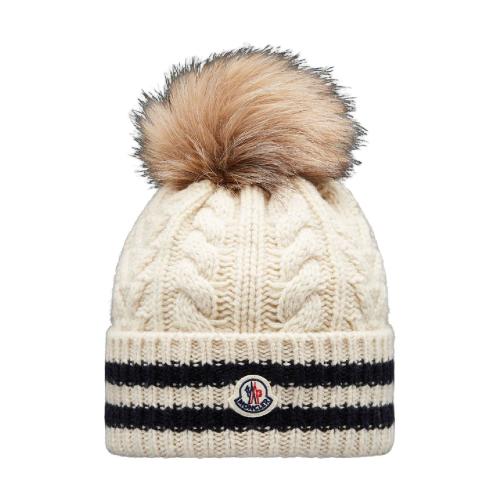  MONCLER蒙可蒙克莱 22年秋冬 女士 帽子 Beanie with Pom Pom H20933B00023M2079034