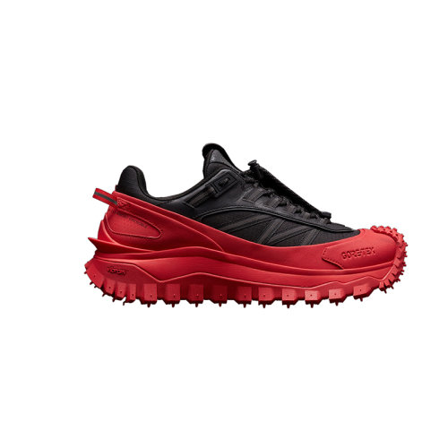 Moncler/蒙克莱 22年秋冬新款 男士黑色/红色聚酰胺饰有防撕裂鞋面橡胶鞋底低帮运动鞋H209A4M00100M2058014