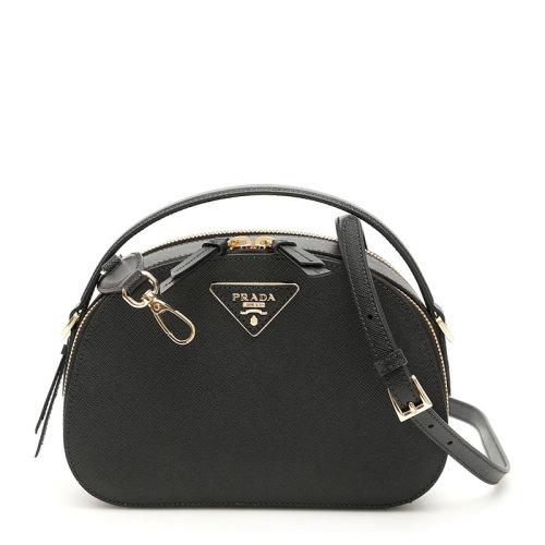 PRADA/普拉达Odette Saffiano系列 女士时尚纯色牛皮革单肩包斜挎包手提包相机包女包 1BH123-NZV