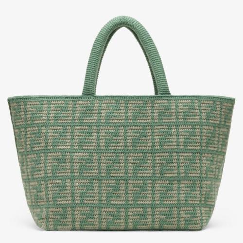  FENDI芬迪 22年秋冬 女士 手提包 绿色羊绒手袋 8BH401AL9OF1DMS