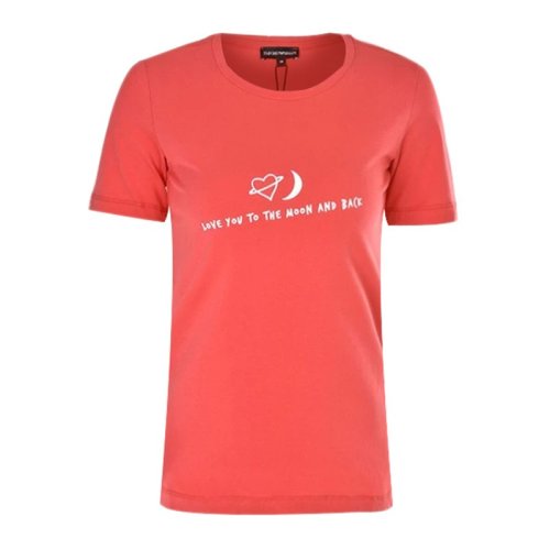  Emporio Armani/安普里奥阿玛尼 女士橘红色棉质短袖T恤 3Z2T65 J07Z 0318 PLFSX