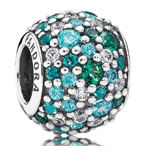PANDORA 潘多拉 女士 绿青混合锆石满钻串珠 串珠配珠 791261MCZMX