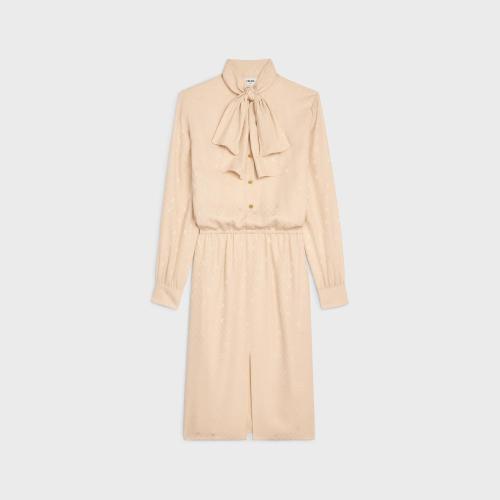  CELINE赛琳思琳 22年秋冬 女士 连衣裙 ROBE LA_VALLIERE SOIE MAT BRILLANT 2R35F779R.12CR