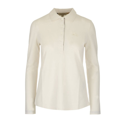 BURBERRY/博柏利女装 服装 棉质经典骑士标长袖T恤翻领 女士T恤女士长Polo