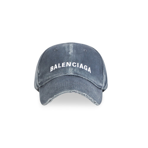 Balenciaga/巴黎世家 22年秋冬新款 女士灰色纯棉正面Logo棒球帽鸭舌帽673319410B20117