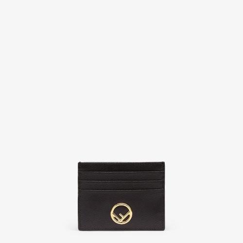  FENDI芬迪 22年春夏 女士 卡包 黑色平口皮质卡包 8M044_18BF0KUR