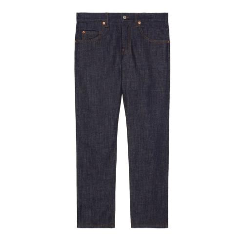  GUCCI古驰 22年秋冬 男士 水洗锥形牛仔裤 408637 XDBBS 4100