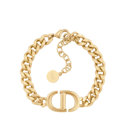 DIOR/迪奥 22春夏新款CD NAVY系列 女士金色饰面金属CD手链B1569CDNMT_D300