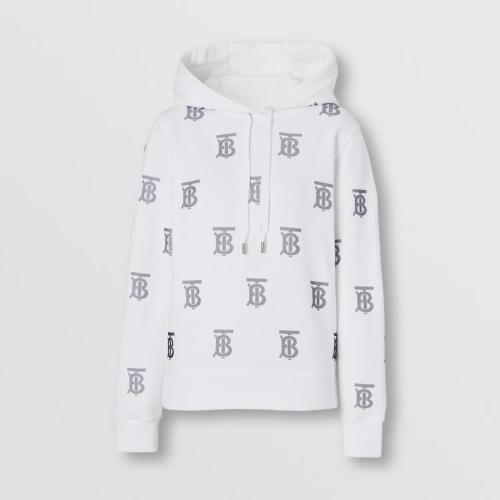 BURBERRY 22年秋冬 女士 专属标识装饰棉质连帽衫 80623531