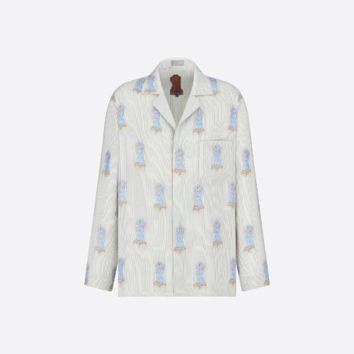  DIOR迪奥 22年秋冬 男士 短袖衬衫 睡衣 243B564B660B_C880