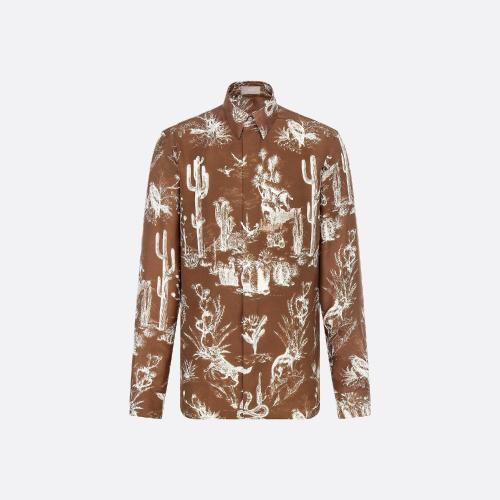  DIOR迪奥 22年秋冬 男士 长袖衬衫 Chemise CACTUS JACK DIOR 013C501A5529_C181