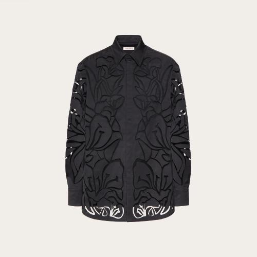  VALENTINO华伦天奴 22年秋冬 男士 夹克 SURCHEMISE EN NYLON A_VEC INTARSIA DE FLEURS BROD