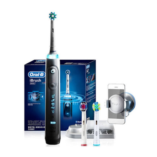 Braun/博朗 欧乐B iBrush9000 Plus 3D声波蓝牙智能电动牙刷（黑色）【张艺兴代言款】
