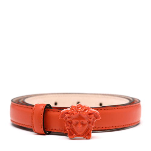 VERSACE/范思哲 潮流橙色美杜莎牛皮革女士皮带腰带DCDI145DVTFN1O