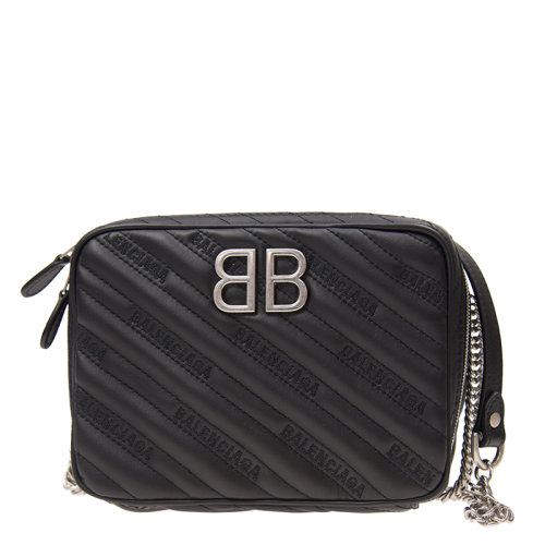 Balenciaga/巴黎世家 女士黑色牛皮单肩包 5266780HIAN1000