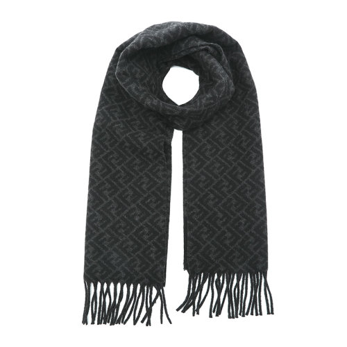 FENDI/芬迪全幅FF图案羊毛男士长围巾FXS124AH85F