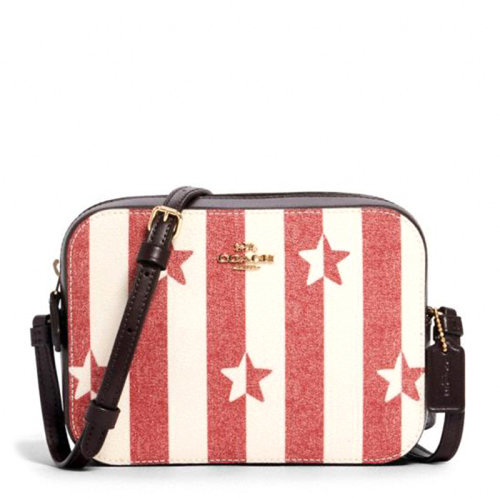 COACH/蔻驰 女士PVC/配皮条纹星星图案时尚休闲单肩包斜挎包