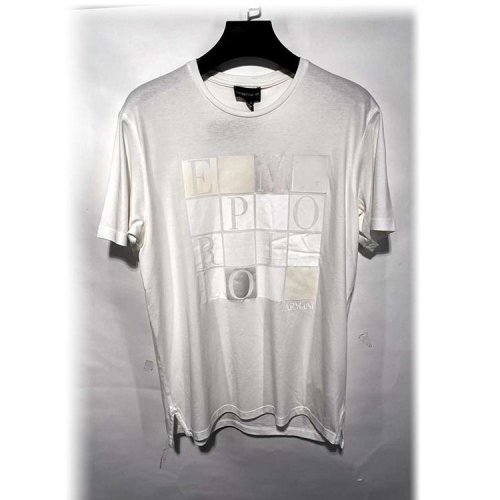 Emporio Armani/安普里奥阿玛尼/白色男士短袖T恤（瑕疵折扣）
