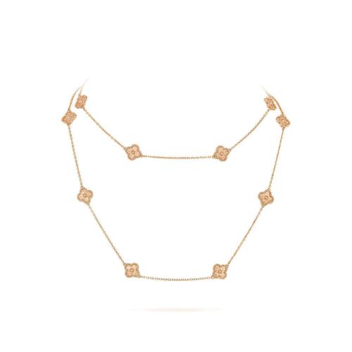  VCA梵克雅宝 22年秋冬 女士 项链 Sweet Alhambra长项链，16图案 VCARO8DG00 预定商品1-3周发货