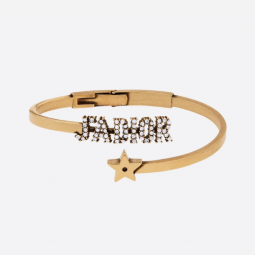 DIOR/迪奥 白色仿水晶复古金色饰面 J’Adior 手镯 B1092ADRCY 908