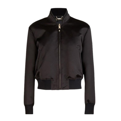 VERSACE/范思哲 女士黑色涤纶经典美杜莎头像装饰拉链开合飞行员外套夹克棒球服 A79180-A224971-A1008