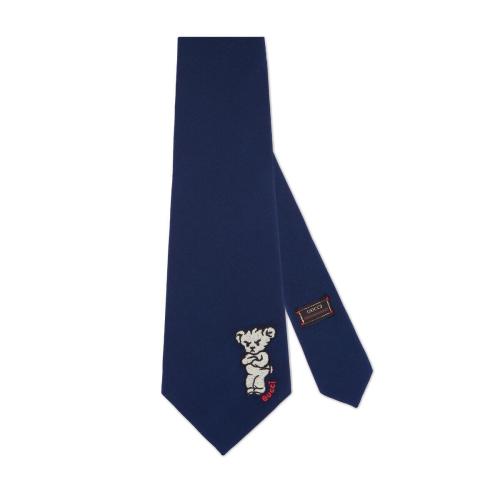  GUCCI古驰 22年秋冬 男士 Gucci HA HA HA特别系列真丝领带 726794 4XAAL 4100