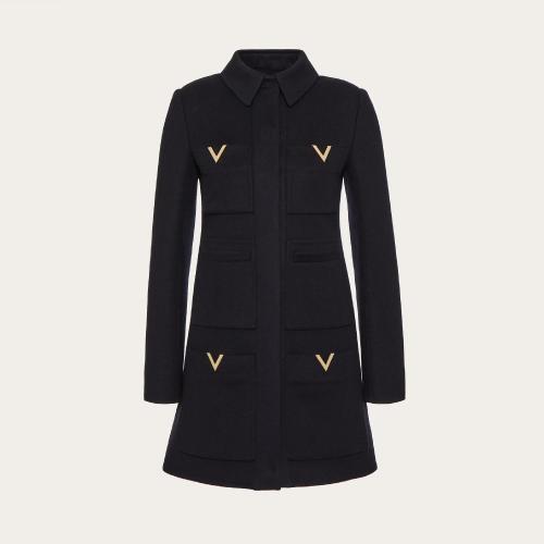 VALENTINO华伦天奴 22年秋冬 女士 连衣裙 MANTEAU EN COMPACT DRAP 1B3CA6A06JA598