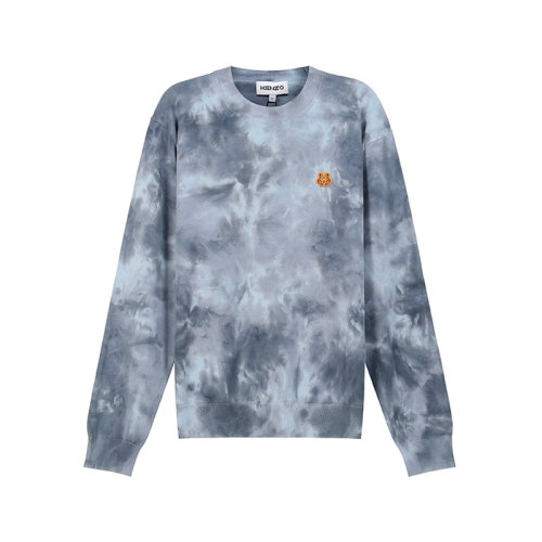 KENZO/高田贤三【22春夏新款】男士棉质扎染图案圆领长袖针织衫 5PU681 3TG