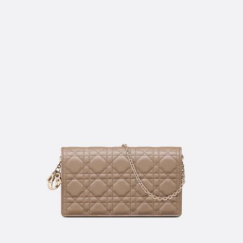  DIOR迪奥    女士 手拿包 手拿包-暖灰褐色羊皮革藤 S0204ONMJ_M45M 预定商品1-3周发货