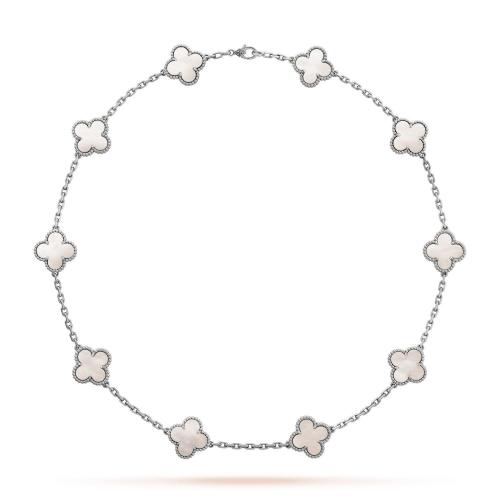  VCA梵克雅宝 22年春夏 女士 项链 Vintage Alhambra项链，10图案 VCARF48500 预定商品2-8周发货