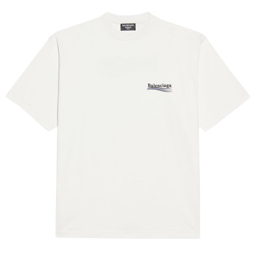 Balenciaga/巴黎世家 女士白色棉质政治竞选T恤641655TKVJ19084