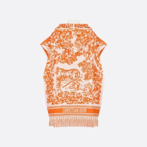 DIOR迪奥 22年春夏 女士 斗篷 Poncho a capuche Toile de Jouy Sauvage 14JOU370I900_C246
