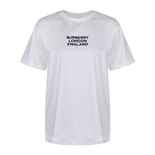 BURBERRY/博柏利 巴宝莉女装 女士简约字母印花白色棉质圆领短袖T恤 80211761