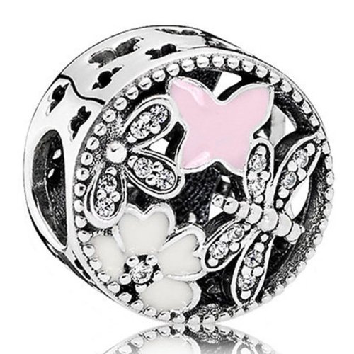 PANDORA/潘多拉  女士多色925银蜻蜓蝴蝶花朵串珠串饰 791842ENMX