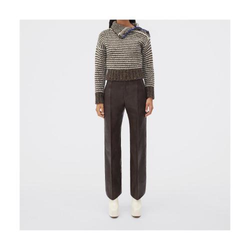  BV葆蝶家 22年秋冬 女士 针织衫 pull en laine epaisse a motif zigzag 721280V2CW01373