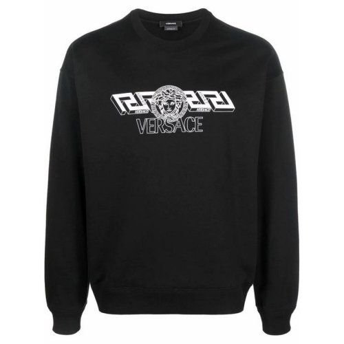  VERSACE/范思哲 男士黑色棉质卫衣 1003992-1A02861-1B000 PLFSX