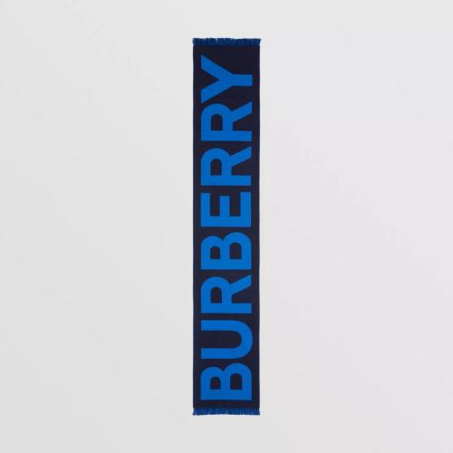  BURBERRY 22年秋冬 女士 徽标羊毛提花围巾 80598921