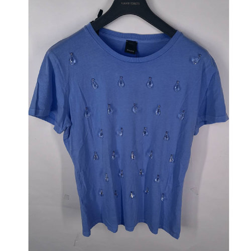 Pinko/品高蓝色女士短袖T恤  1B12ZUY4FQG52