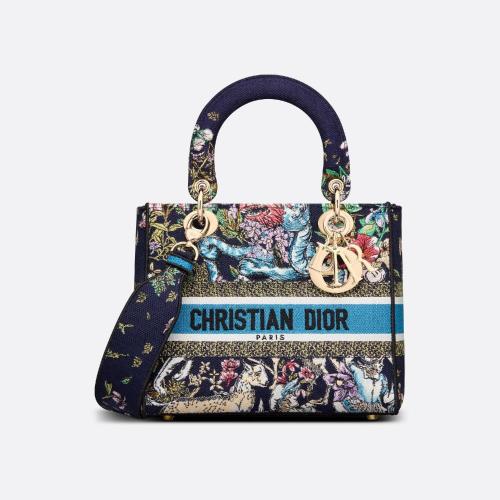  DIOR迪奥 22年秋冬 女士 手提包 中号 Lady D-Lite 手袋 M0565ORUV_M928