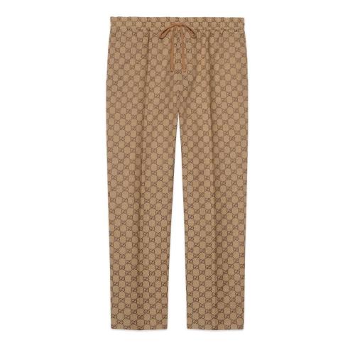  GUCCI古驰 22年秋冬 男士 GG 帆布慢跑长裤 569769 ZKU09 2580