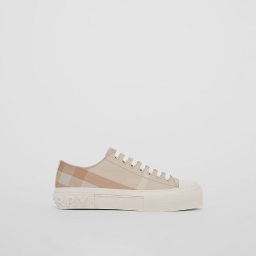 BURBERRY 22年秋冬 女士 格纹棉质运动鞋 80539901