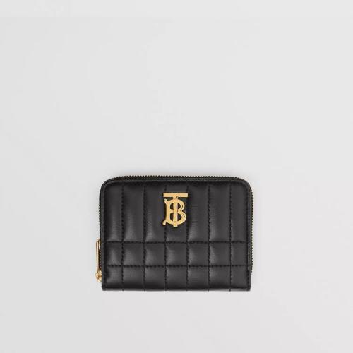  BURBERRY 22年秋冬 女士 Lola – 绗缝皮革萝纳拉链钱夹 80623731