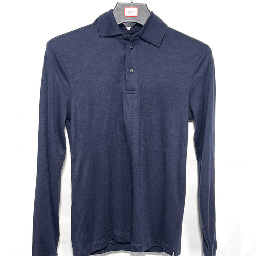 Giorgio Armani/乔治阿玛尼 藏蓝色男士长袖POLO衫