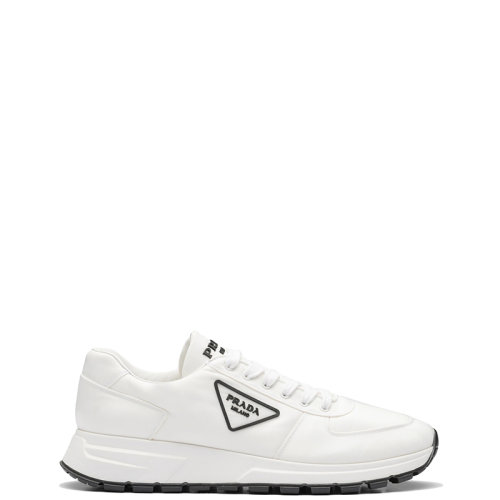 PRADA/普拉达 22年新款 PRAX 01系列 男士白色再生尼龙华达呢材质系带运动鞋4E3576_3LFV_F0009
