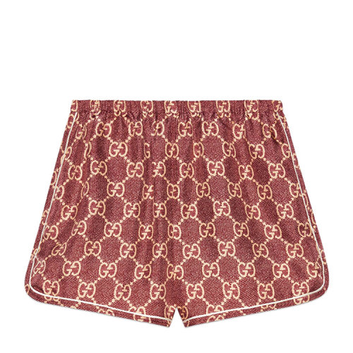 GUCCI/古驰 GG印花真丝短裤 女士短裤 644589 XJCL5