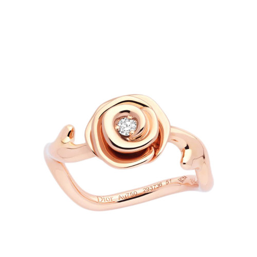 DIOR/迪奥 22春夏新款ROSE COUTURE系列 18k金玫瑰金镶嵌钻石戒指JRCO95003_0000