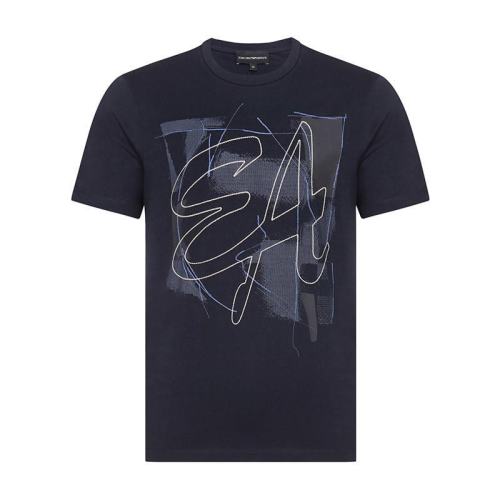  Emporio Armani/安普里奥阿玛尼 男士海军蓝棉质短袖T恤 3Z1TL31JQUZ0920 PLFSX